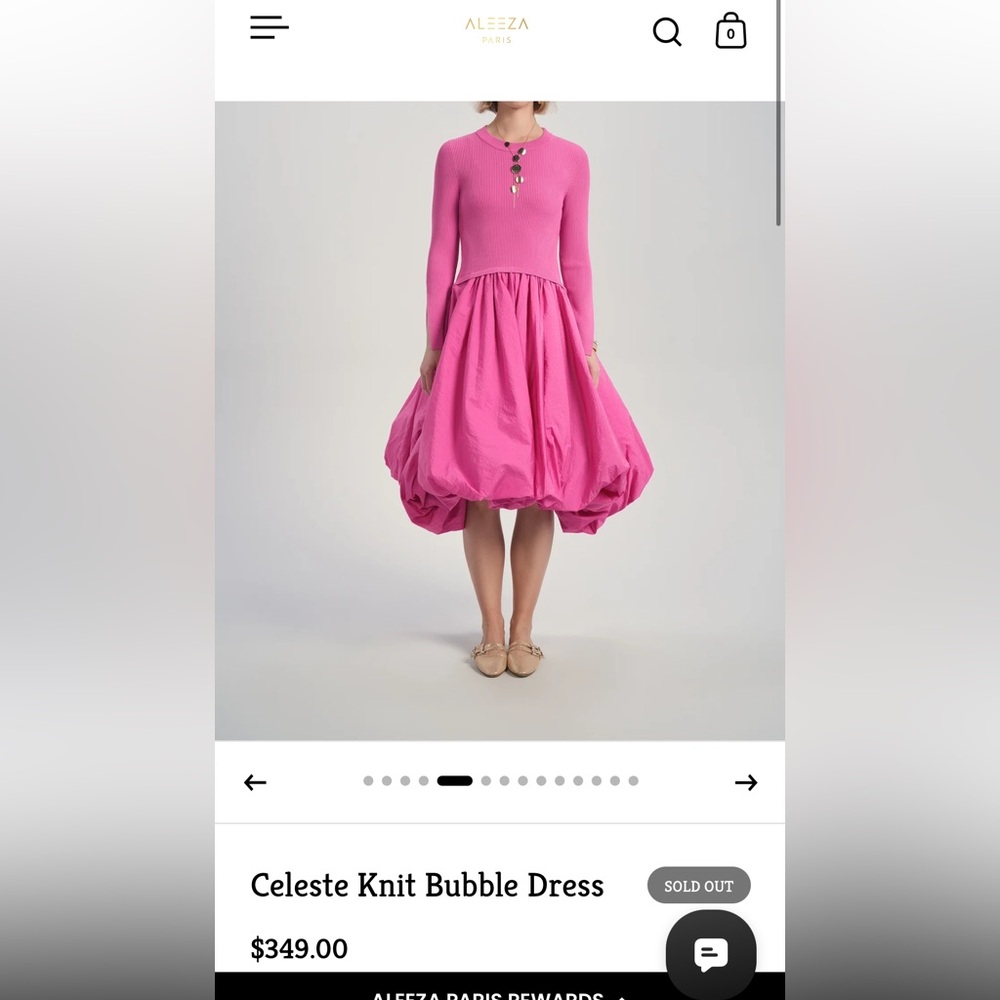 Aleeza Pink Knit Bubble Dress